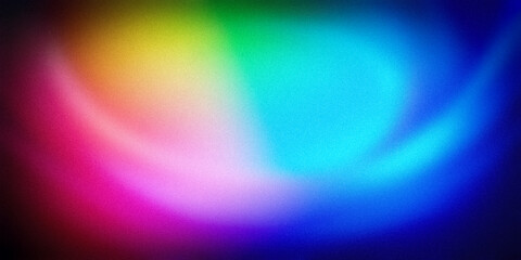 Fototapeta premium Abstract gradient background featuring vibrant shades of blue, green, yellow, and pink, blending seamlessly to create a dynamic and visually captivating design with a lively and energetic feel