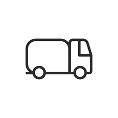 Fototapeta premium Tanker truck, linear style icon. transportation of liquids. Editable stroke width
