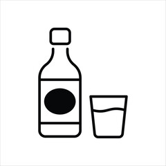 Soju vector icon