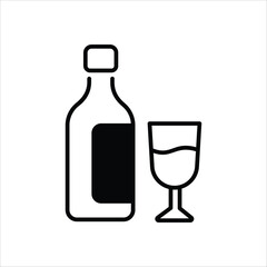 Wine vector icon