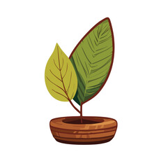 Vector plant in a pot