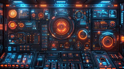 Obraz premium this is a set of futuristic user interface graphic design elements huds uis guis as well as buttons bars callouts and arrows it is a modern collection of futuristic.stock illustration