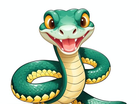 recommend clip art: smiling cute snake cartoon clipart on plain white background