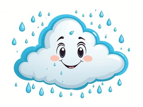 recommend clip art: smiling rain cloud cartoon clipart on plain white background
