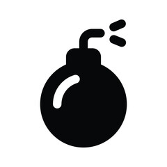 Well designed icon of bomb, explosive material