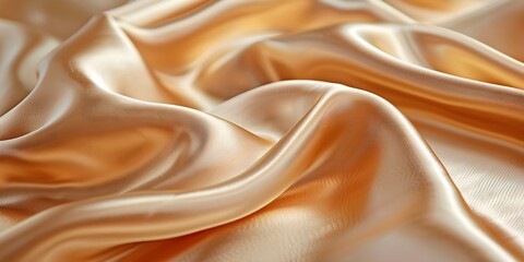 Obraz premium Chic satin silk cloth design for fashionable product presentation. Concept Fashion Display, Luxurious Fabrics, Product Photography, Stylish Presentation