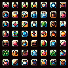 Detailed RPG Game General Store Icons