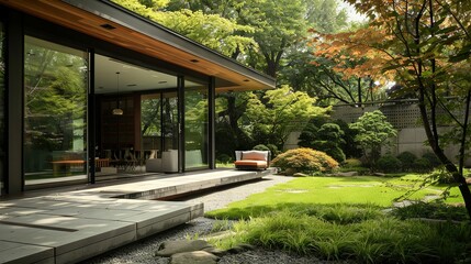 Fototapeta premium A beautiful landscape with manor