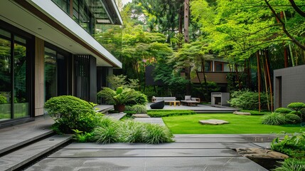 Fototapeta premium A beautiful landscape with manor