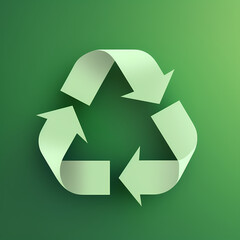 Recycling symbol in paper art vector image