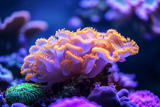 Vibrant Coral Reef Ecosystem Underwater Photography. Generative AI image