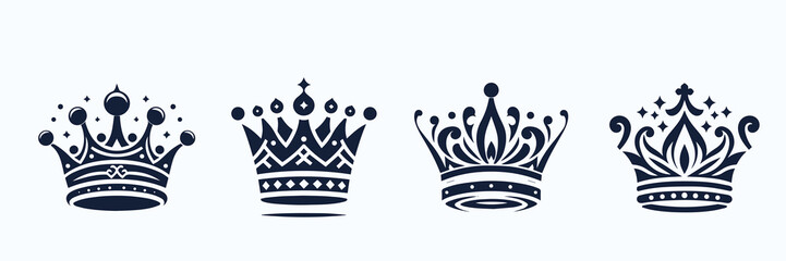 crown mascot. Vector illustration isolated on white background. Good for logos, icons, posters, stickers.