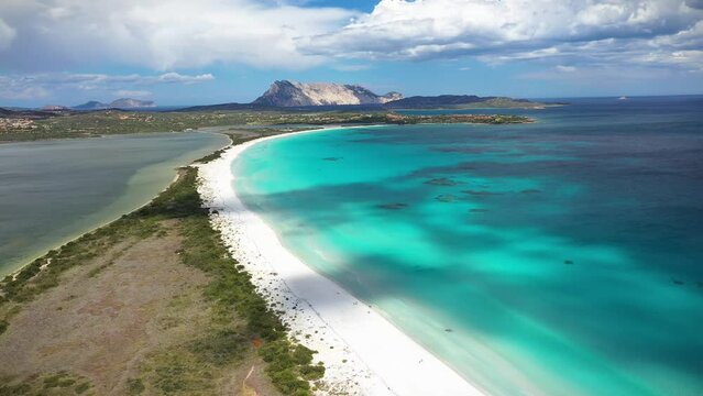 Aerial View of San Teodoro, Province of Sassari, Sardinia