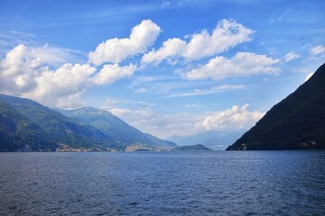 Lake Como (Italy) with stunning views. Popular tourist destination.