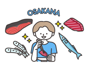 魚を食べて健康的になる男の子
