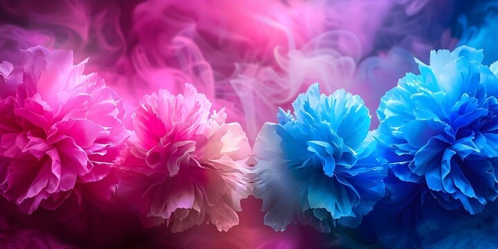 Invitation for a gender reveal party with pink and blue theme. Concept Gender Reveal Party, Pink and Blue Theme, Exciting Announcement, Celebrating New Arrival, Baby Shower