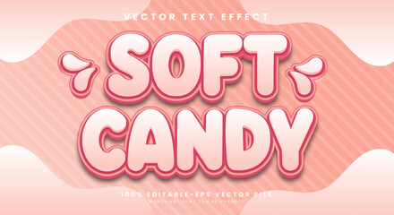 Soft Candy Cute editable text effect Template