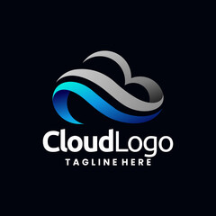 creative cloud logo template, cloud logo, digital cloud logo