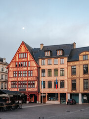 Place du Vieux-Marché. Rouen Old Town. Archecture of Old Market Square in Rouen