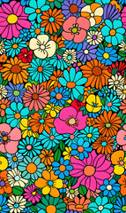 Seamless pattern of flower.