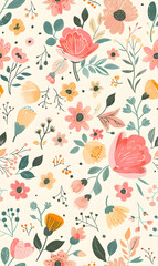 Seamless pattern of flower.