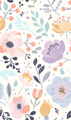 Seamless pattern of flower.