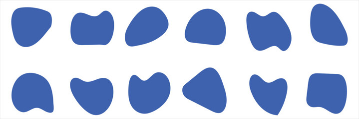 Amoeba blob, irregular shape vector illustration set.  EPS 10/AI