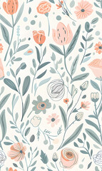 Seamless pattern of flower.