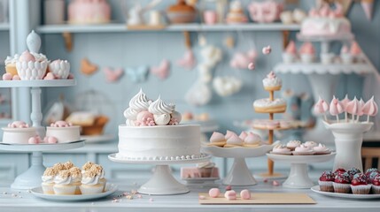 Artisan Pastry Studio Business Cards Intricate Icing Tools Edible Decorations and Cakes Display Professional Baking and Decorating Supplies