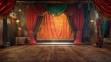 Mastering the Art Puppeteer's Workshop with Business Cards Marionettes and Vibrant Fabrics