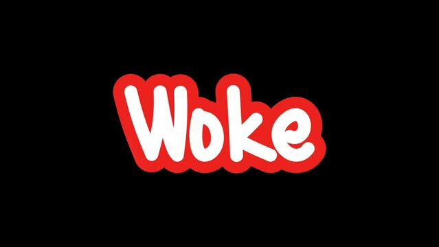 Woke Gen Z Slang Word Sticker in motion graphic