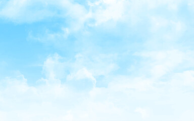 Blue sky background and white clouds soft focus, and copy space stock photo. Vector art