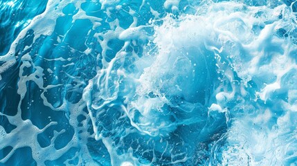 Obraz premium abstract blue color water wave, pure natural swirl pattern texture, background photography