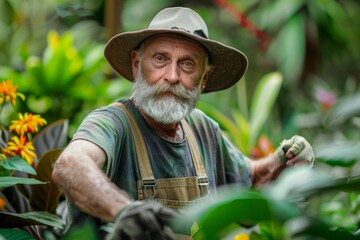 Every morning, the proud gardener arrived at the botanical garden before sunrise, ready to tend to the diverse array of flora