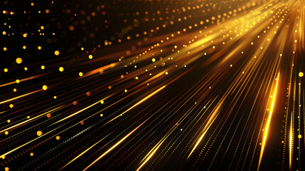 Abstract neon light rays background. gold light glowing light burst explosion on black background. abstract flare light rays
