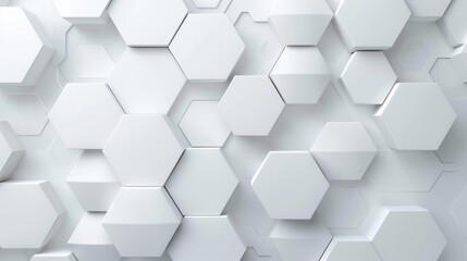 Fototapeta premium white 3d hexagon pattern 