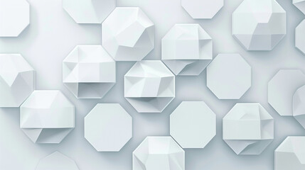 white 3d hexagon pattern 