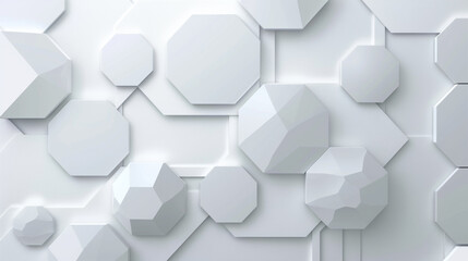 Fototapeta premium white 3d hexagon pattern 