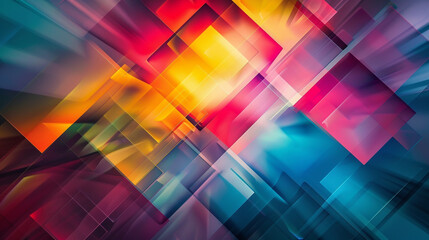 Trendy simple square colorful gradient abstract background with dynamic square line light glow effect.