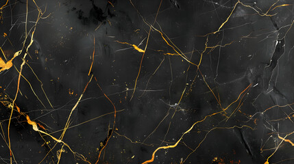 natural black marble texture with golden veins