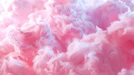Fototapeta premium A detailed view of pink and white cotton floss, ideal for crafts or textile-related uses