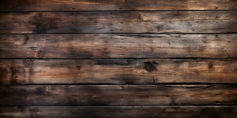 Fototapeta premium Vintage Dark Brown Reclaimed Barn Wood Texture Perfect for Rustic Decor. Concept Rustic Decor, Reclaimed Wood, Vintage Texture, Barn Wood, Dark Brown