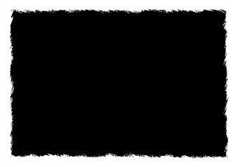 Horizontal grunge textures, rectangle frame, black dirty texture. brush stroke