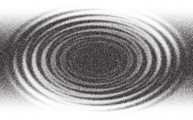 Water ripple effect with noise dots stipple halftone background, grainy texture