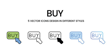 Buy icons vector set stock illustration.