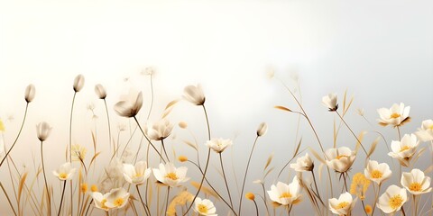 Elegant minimalist botanical design featuring wildflowers ideal for wedding invitations or decor. Concept Botanical Design, Wildflowers, Wedding Invitations, Minimalist Decor, Elegant Style