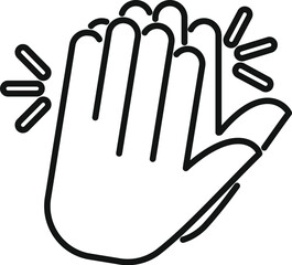 Someone is clapping their hands together, showing their approval