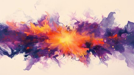 Fototapeta premium Digital illustration featuring an exploding supernova