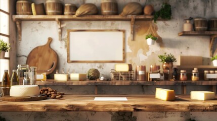 Fototapeta premium Artisan Cheese Shop A Feast for the Senses with Handcrafted Delights Tasting Experiences and Business Opportunities