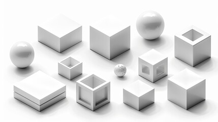 Obraz premium overlay shadow effects on an isolated white background realistic modern drop shadows on various angles sizes and directions modern set perspective isometric front set.image illustration